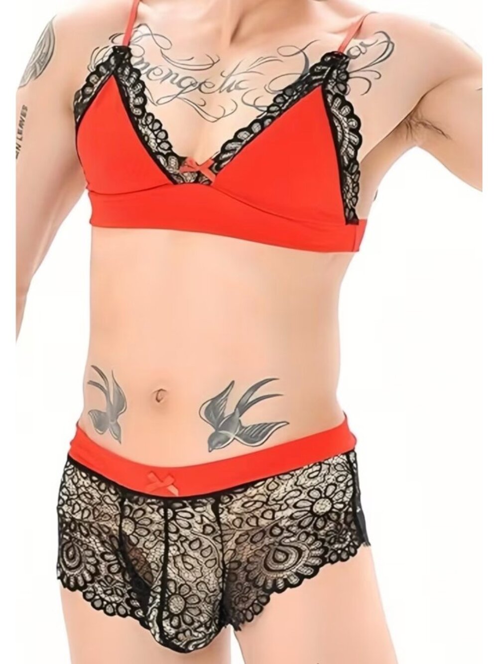 Lace Bra and Panty Set for the willing Sissy, Femboy, Cosplay*Sexy*Gay*L*NIP